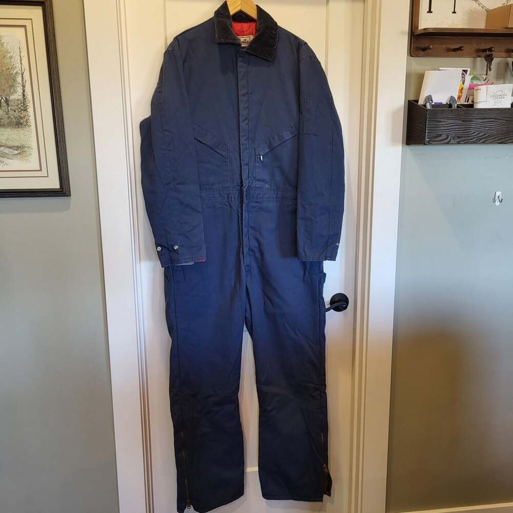Walls Blizzard Pruf Insulated Coveralls Size Large Tall Blue Workwear
